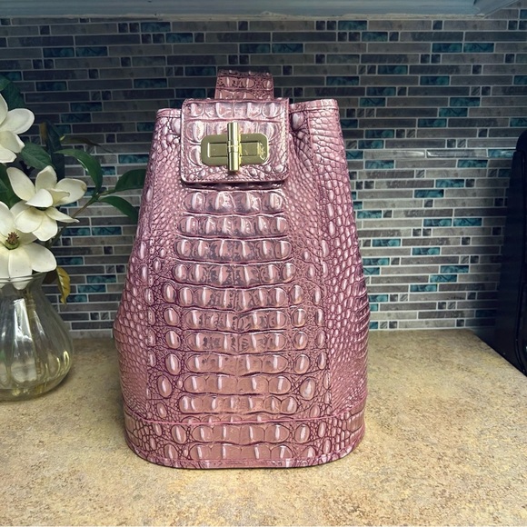 NWT Brahmin Maddie Mulberry Potion backpack purse - Picture 2 of 8